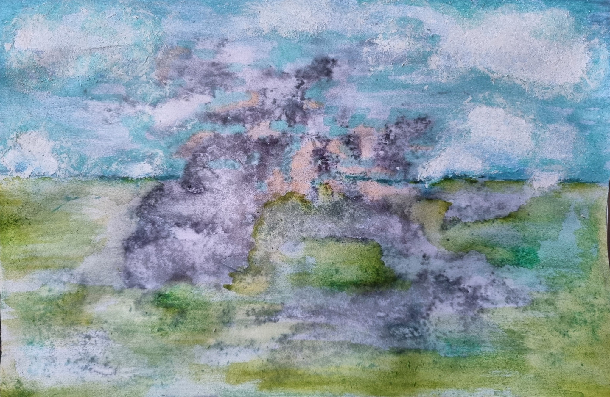 Natural” watercolor, 24x32 cm, art by Andrea Miskolczi form Hungary