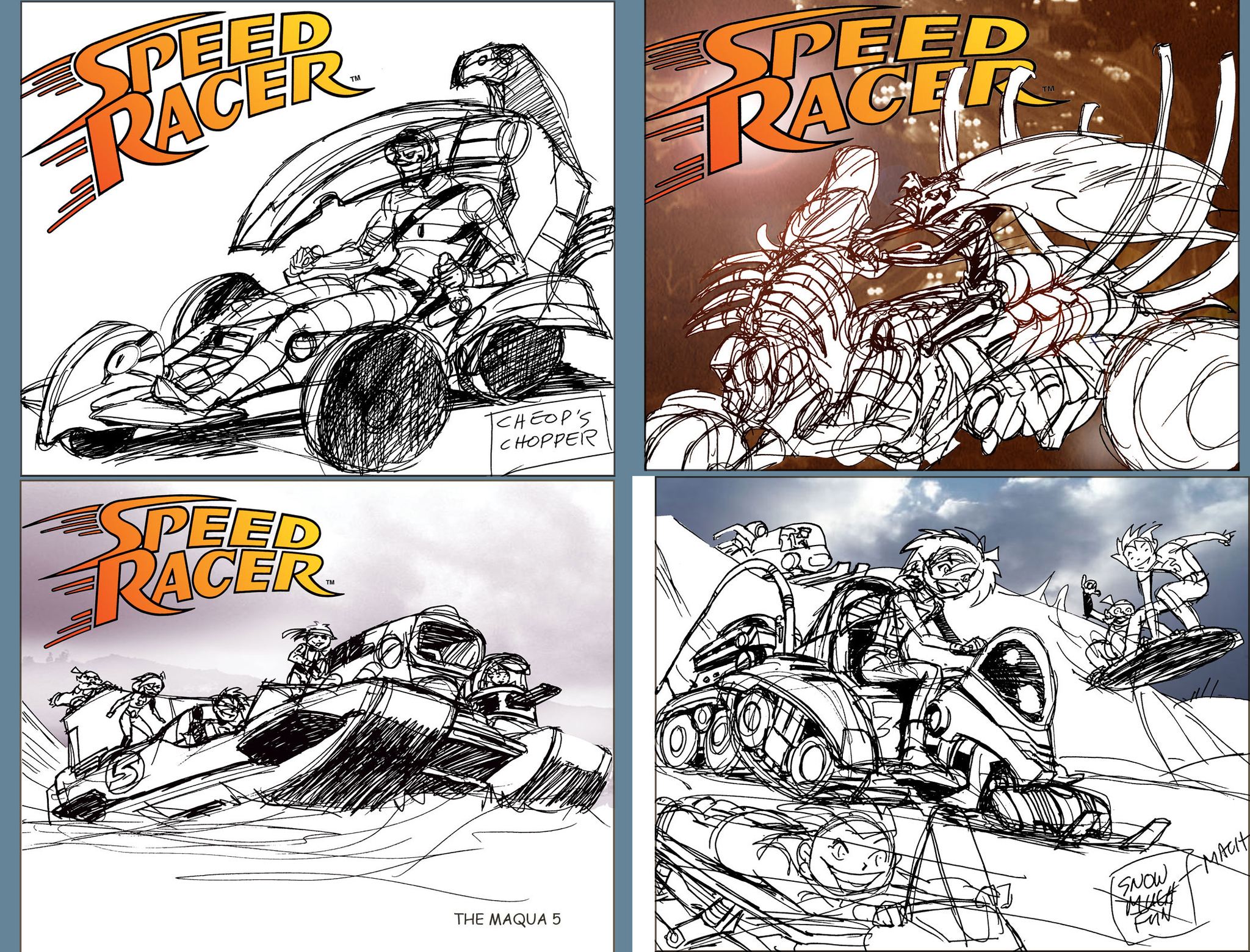 Will - Some quick designs of ancillary vehicles I did for a Speed Racer ...