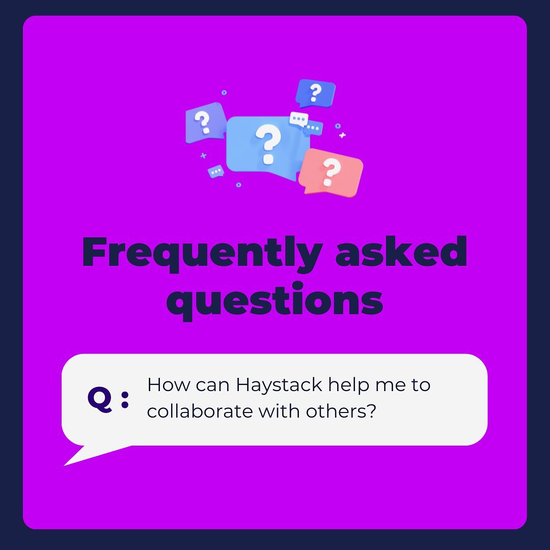 Haystack - A: Haystack allows you to share the link of all...