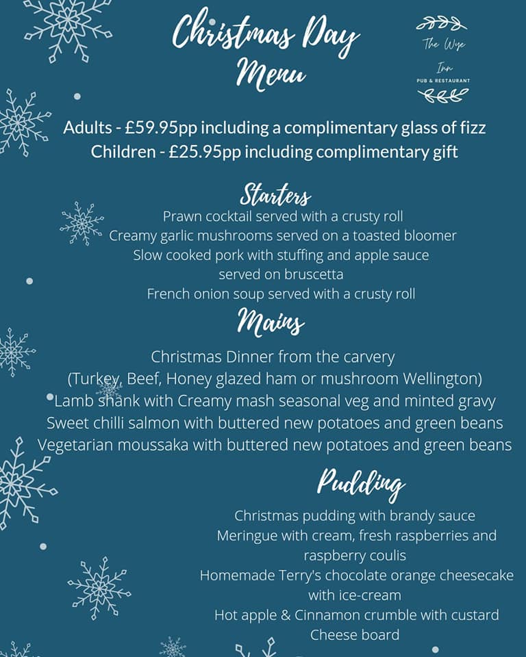 We now have our menus and... - The Wye Inn Pub & Restaurant | Facebook