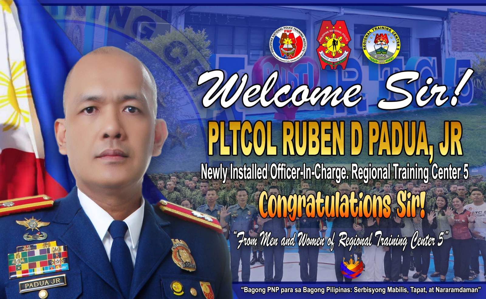Congratulations Sir! PLTCOL RUBEN D... - Rtc Region V Uragon | Facebook