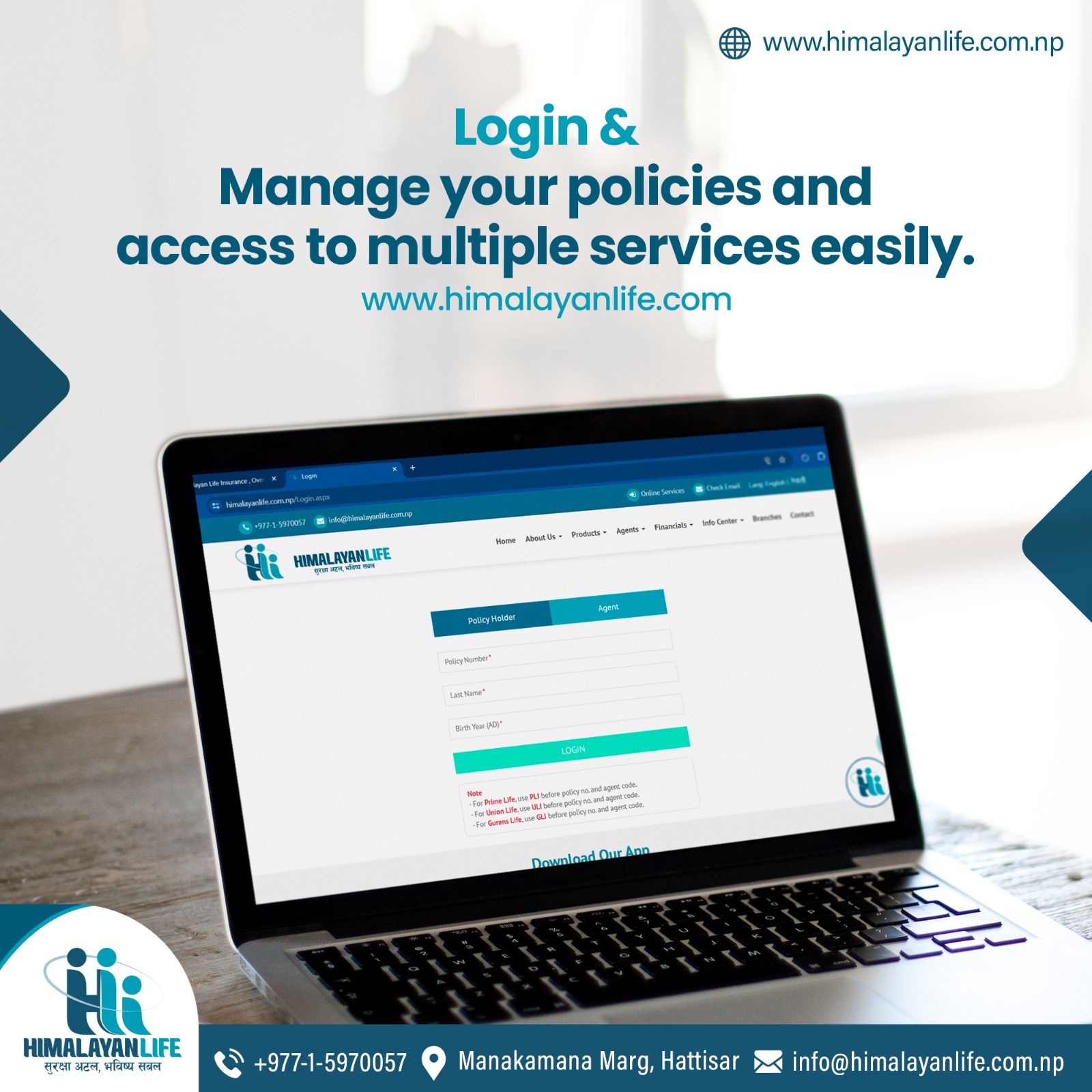 Login & manage your policies... - Himalayan Life Insurance | Facebook