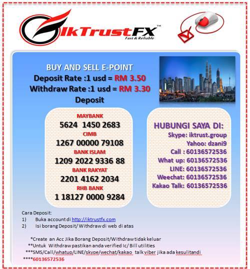 Trusted Group Jika Anda Sudah Ada Akaun Trading Di Iktrustfx Si Persilakan Mengunakan Senarai2 Bank Seperti Di Dalam Gambar Untuk Deposit Withdraw Jika Belum Ada Akaun Trading Sila Buka Di Sini