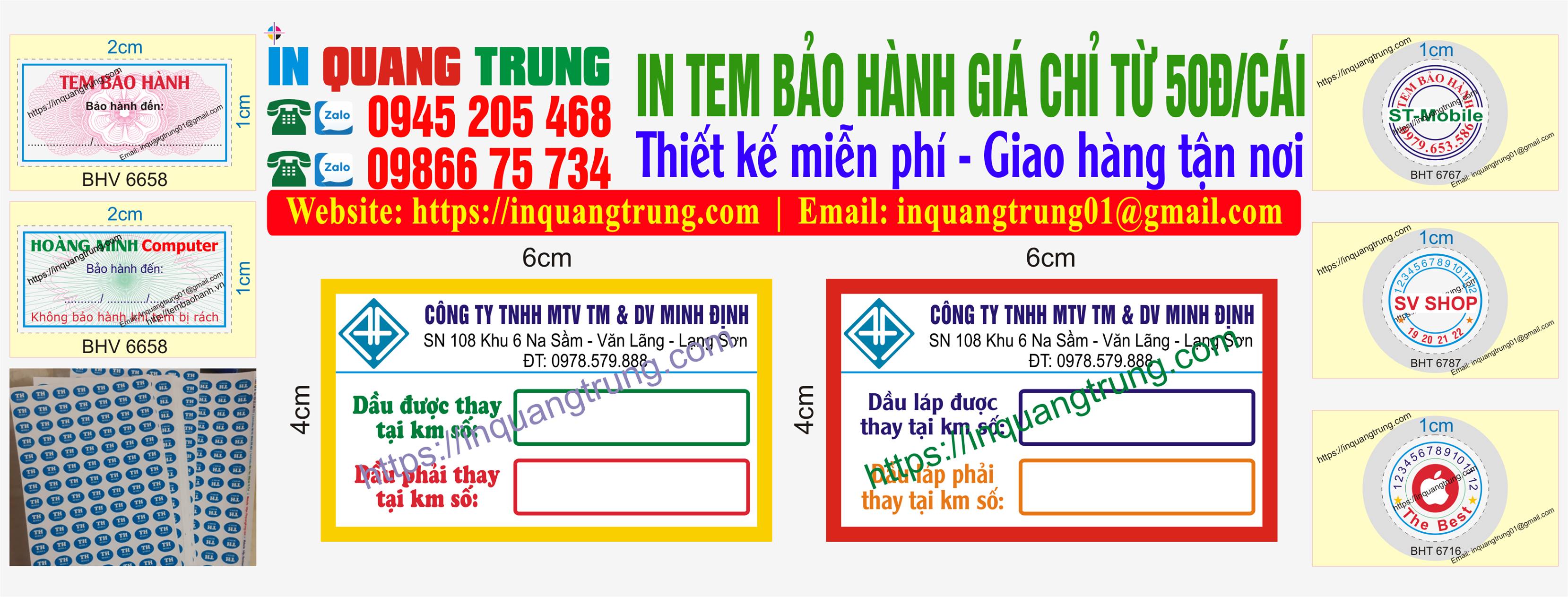 In tem bảo hành elip - In tem bảo hành - Công ty In Quang Trung nhận in ...