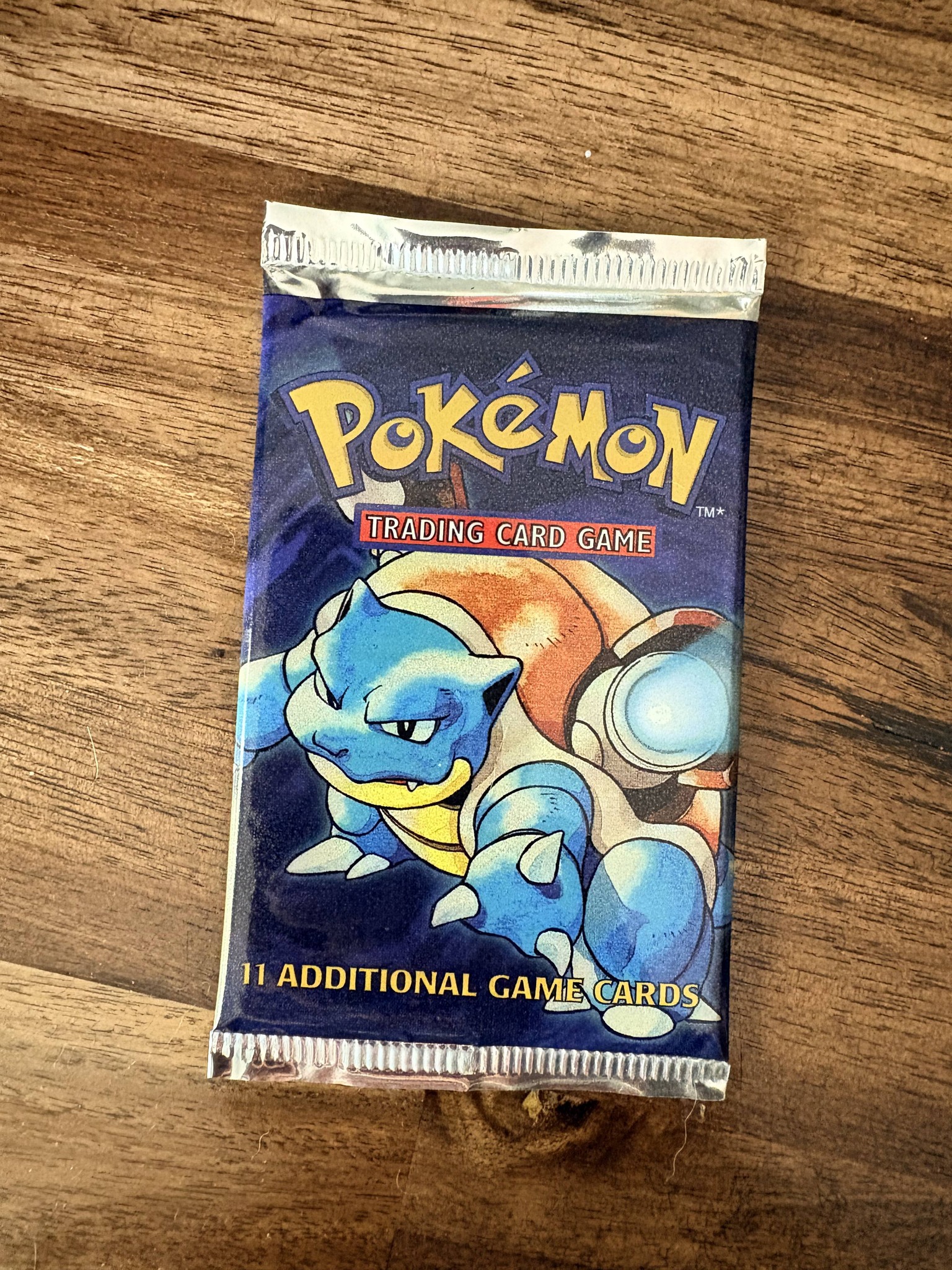pokemon base set booster pack long crimp TCG: Unlimited (Blastoise) The pinnacle of my sealed
