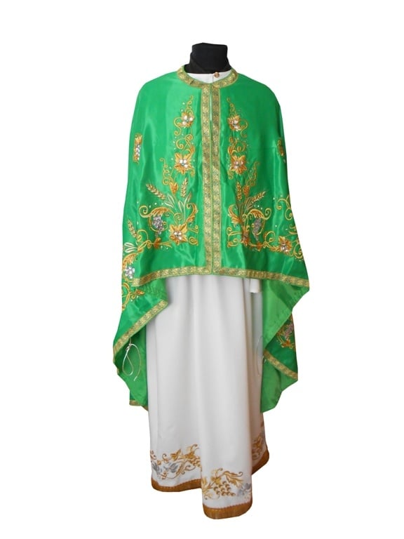 EkklesiaStore - Green Greek vestment - Priest robe