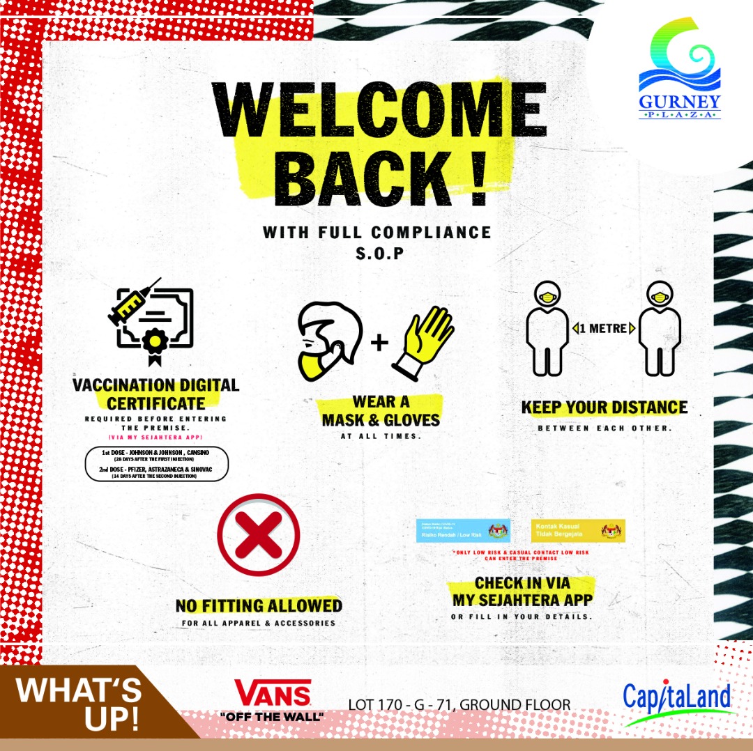 Gurney Plaza - Vans store in Gurney Plaza has now reopen...