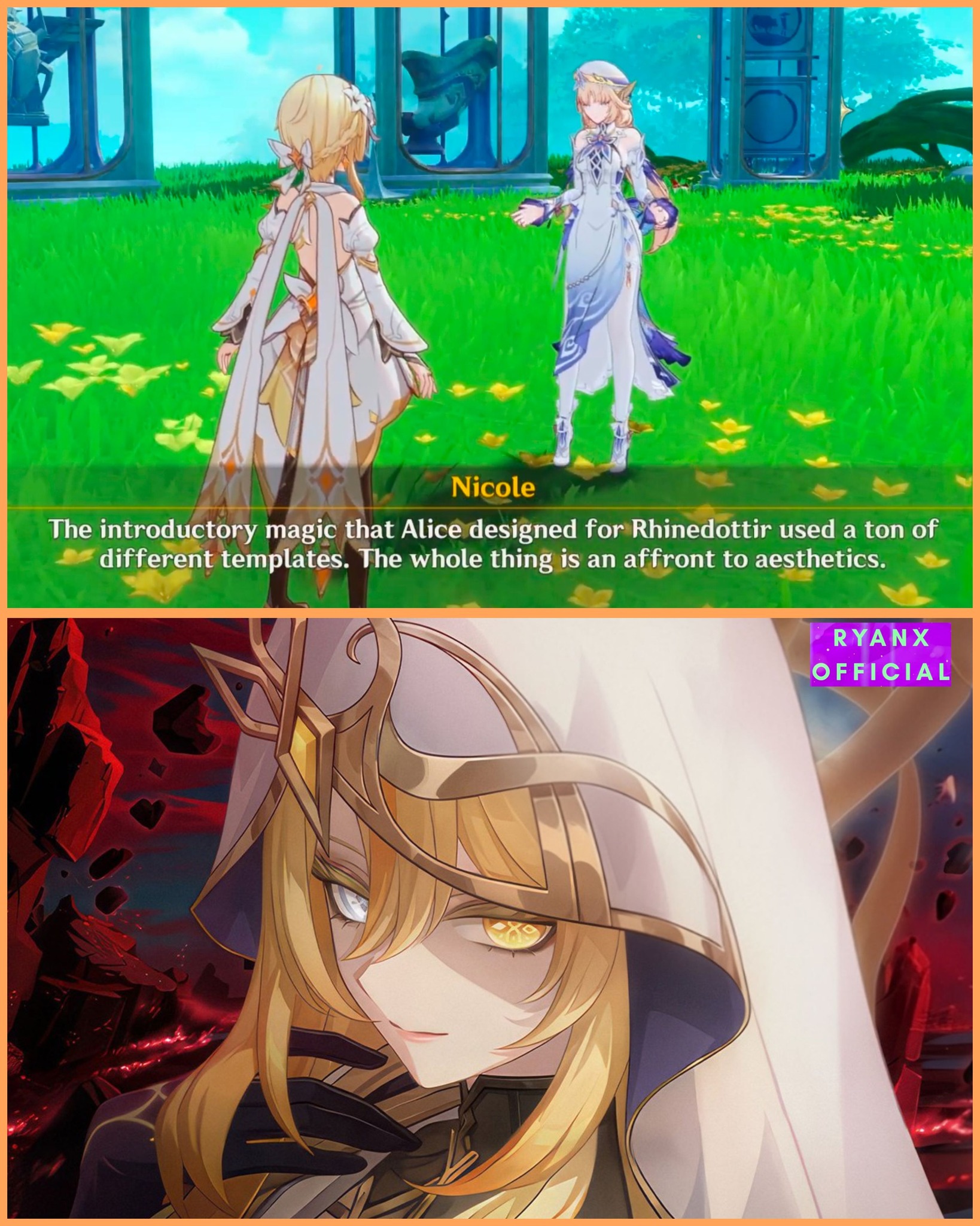 Genshin Impact fans react to Alice's Rhinedottir introduction card