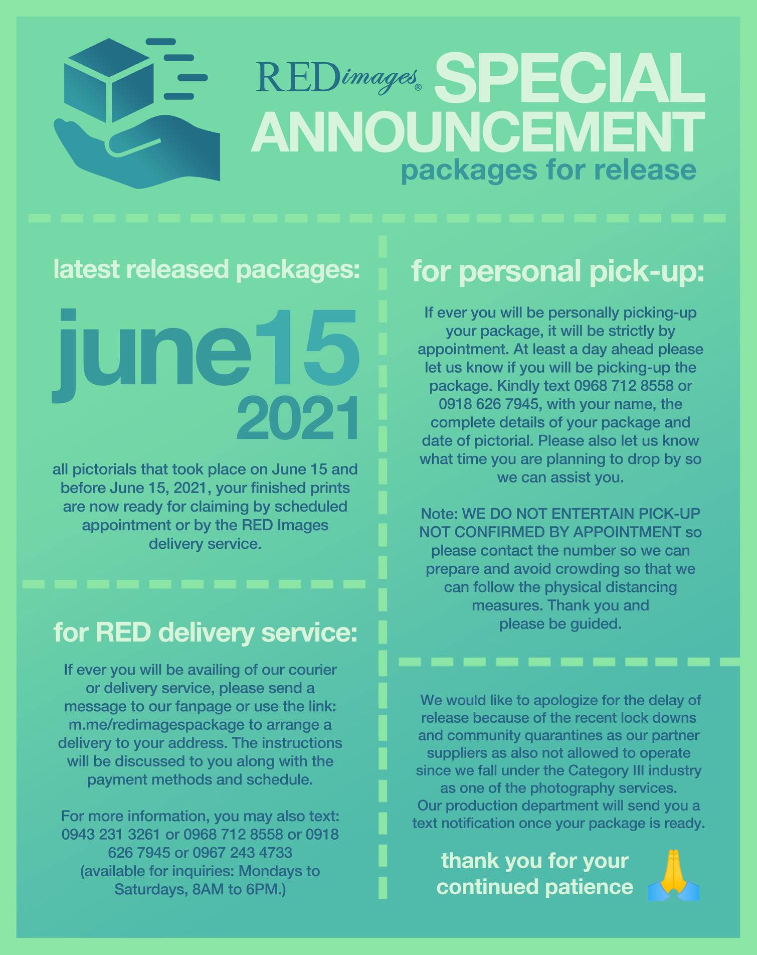 RED Images - 📦 SPECIAL ANNOUNCEMENT: Package for Release...