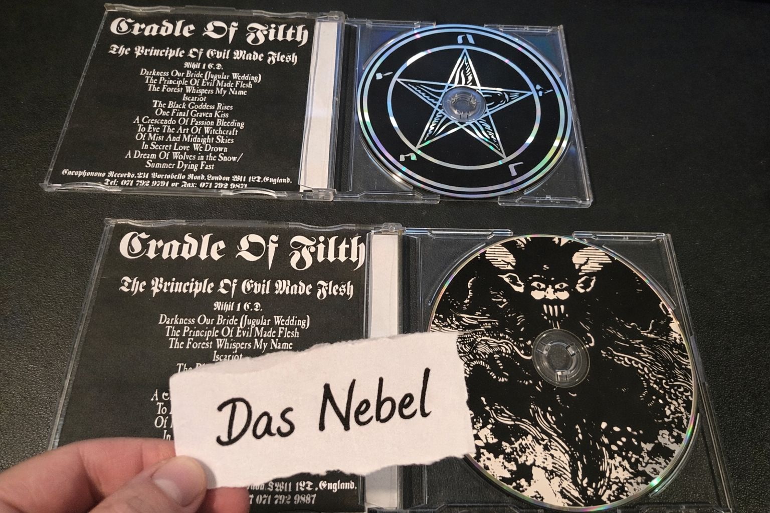Rare Cradle of Filth promotional CDs