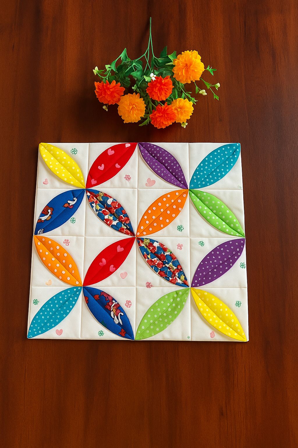 Indah - Flower Quilt Block Idea ️ | Facebook