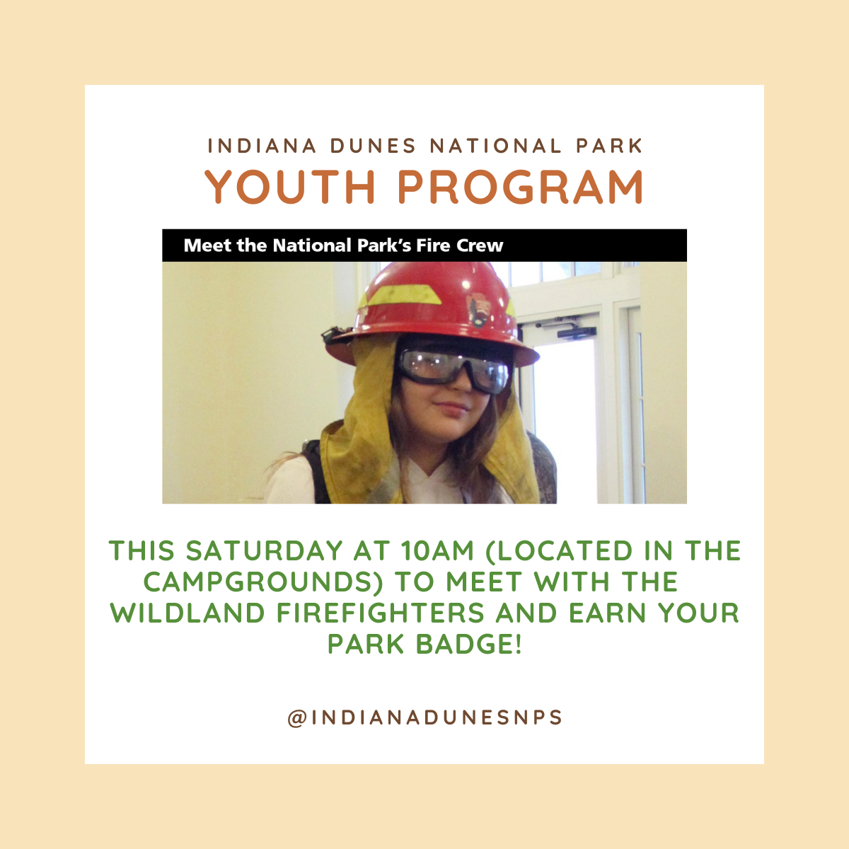 Meet a firefighter, earn a... - Indiana Dunes National Park
