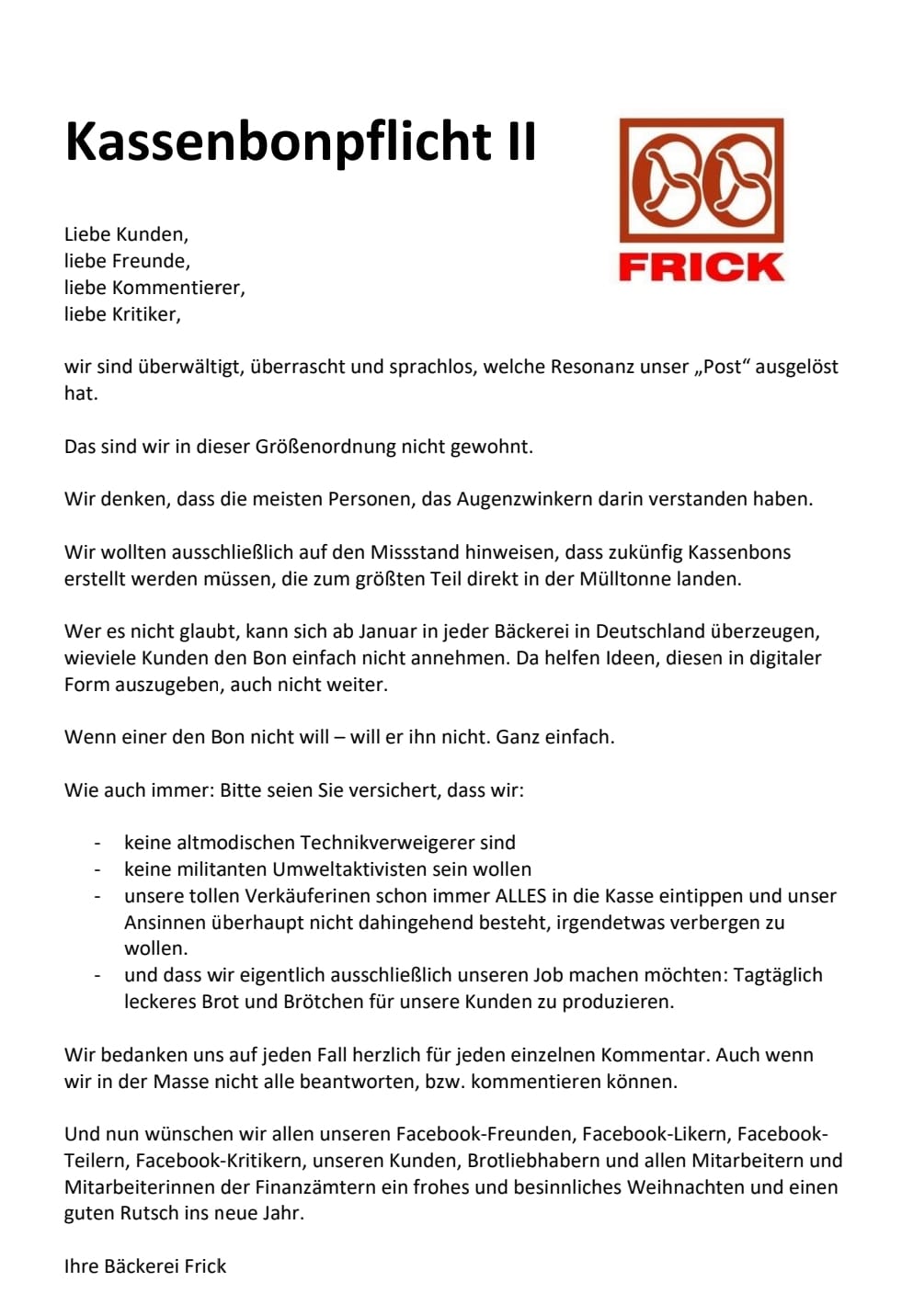 Kassenbon Pflicht So Clever Reagiert Eine Backerei Darauf