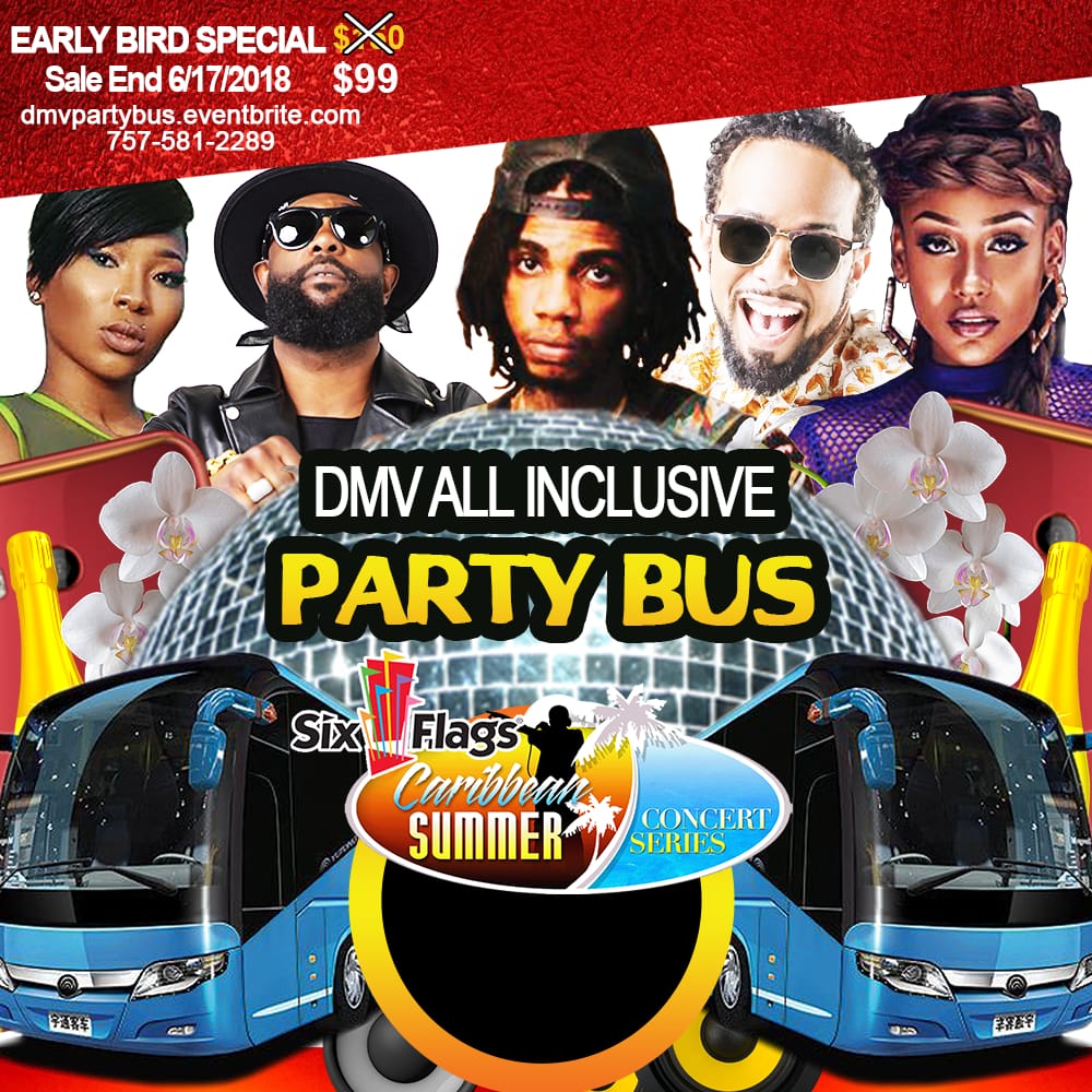 DMV AllInclusive Party Bus and Caribbean Concert Six Flag