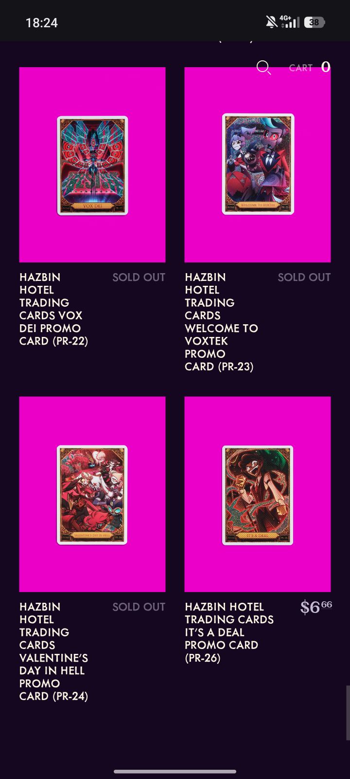 Hazbin Hotel promo 25 card availability and convention pickup
