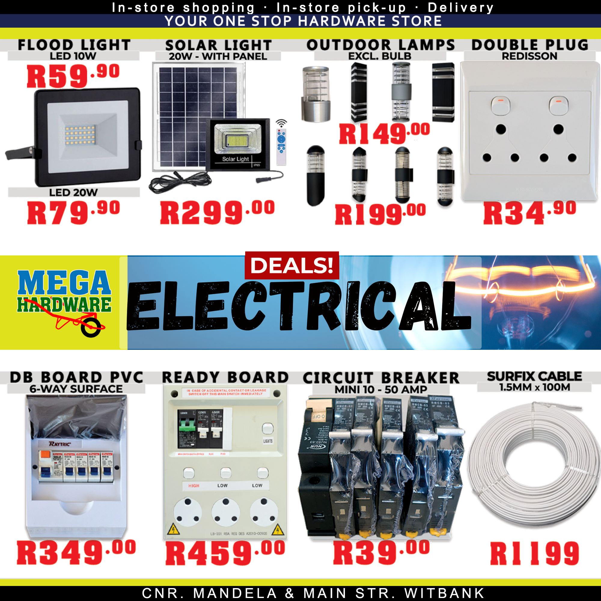 📢𝑴𝑨𝑺𝑺𝑰𝑽𝑬 𝐒𝐀𝐋𝐄 ⚡️💡 𝗤𝗨𝗔𝗟𝗜𝗧𝗬... - Mega Hardware Witbank