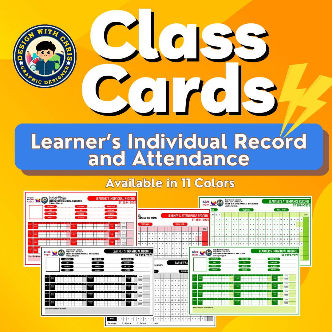 Class Cards for Individual Record and... - Design with Chris | Facebook