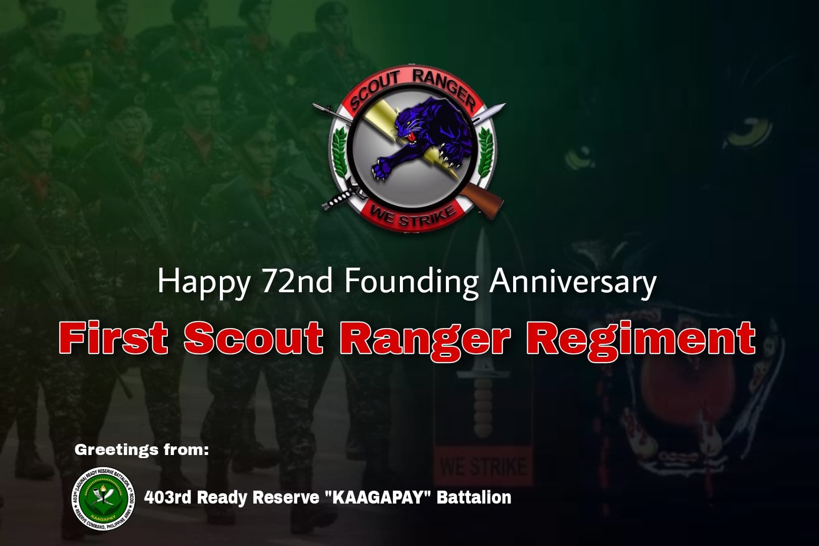 Happy 72nd Founding Anniversary to the First Scout Ranger Regiment ...
