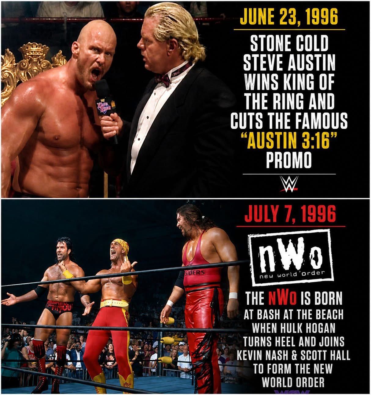 The summer of 1996 saw a shift in both wrestling companies of WWF