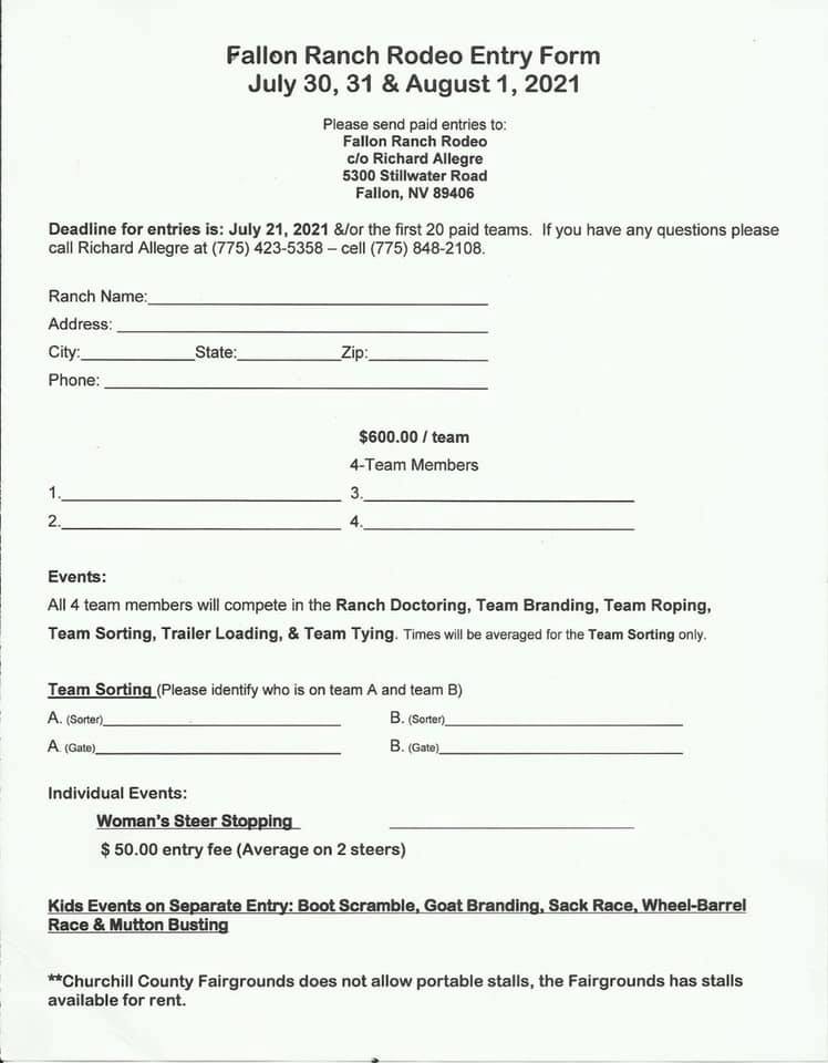 Fallon Ranch Hand Rodeo | Fallon NV