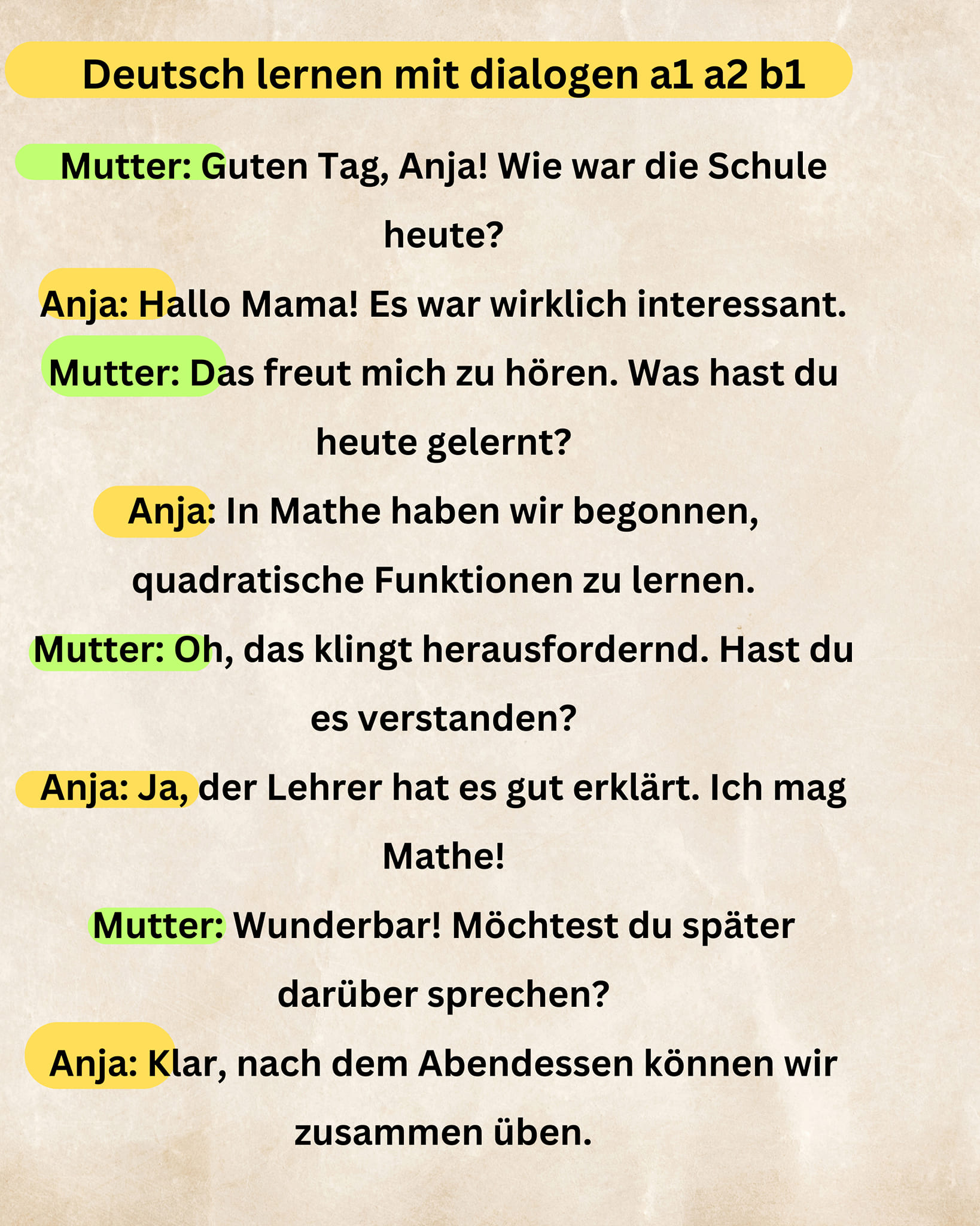 Deutsch lernen mit dialogen a2 b1... - Deutsch Geschichten