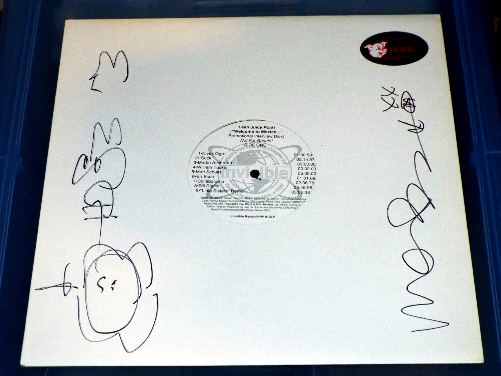Pigface: Lean Juicy Pork! (1991 promo) (autographed by En Esch 