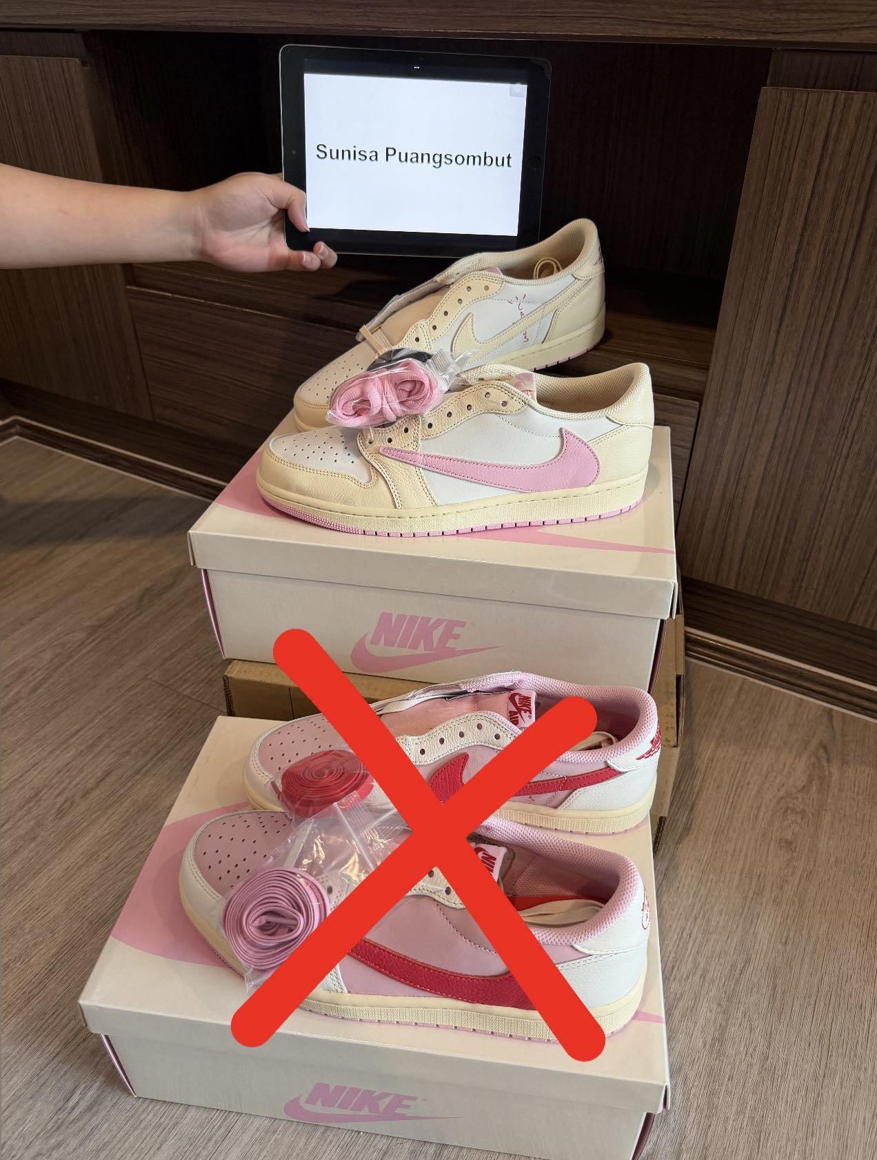 Air Jordan 1 Low x Travis scott Shy Pink (สีอ่อน)?⭐️
