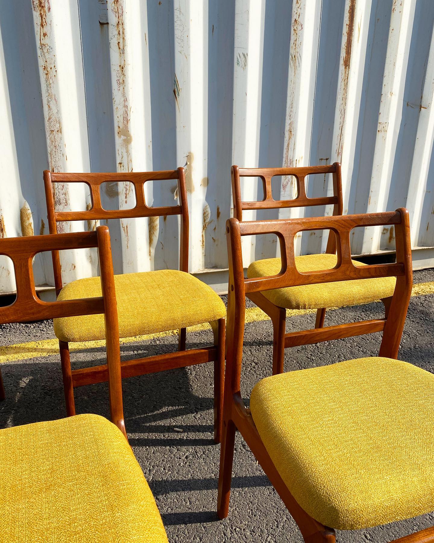1960s Danish teakwood dining chairs by D-Scan