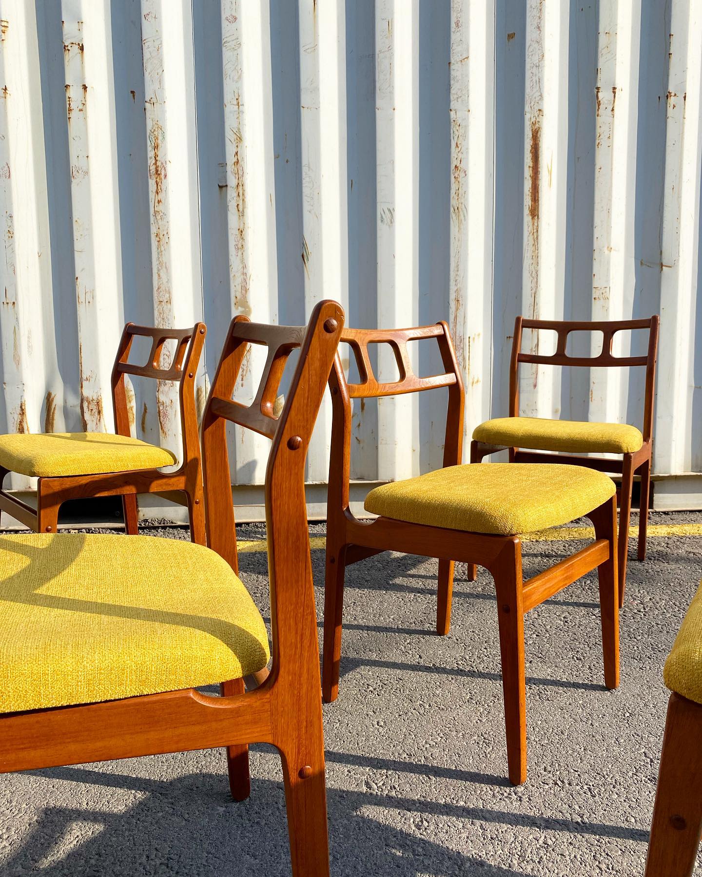 1960s Danish teakwood dining chairs by D-Scan