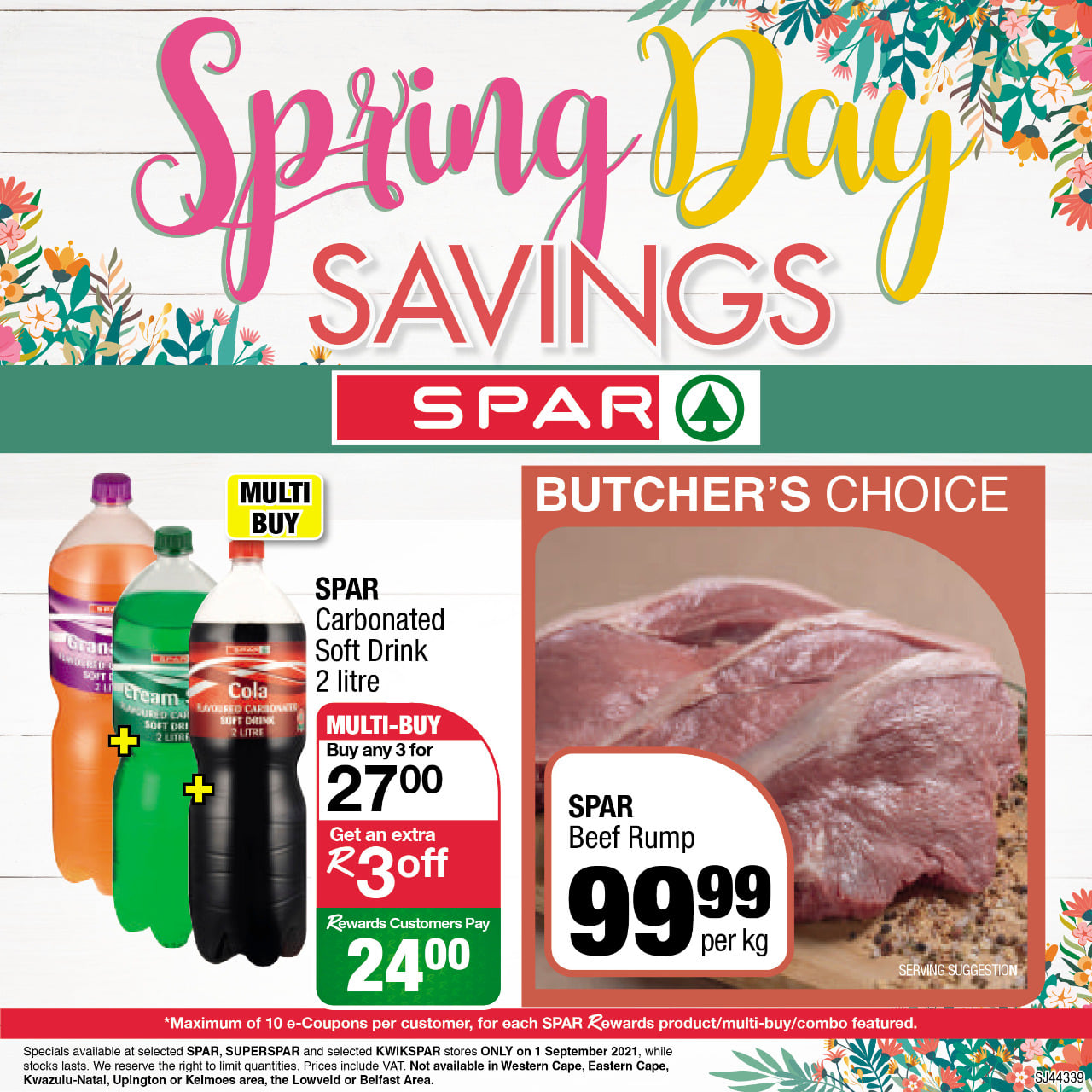 SPAR - SPRING DAY SAVINGS... 1 DAY ONLY...1 September 2021. While ...