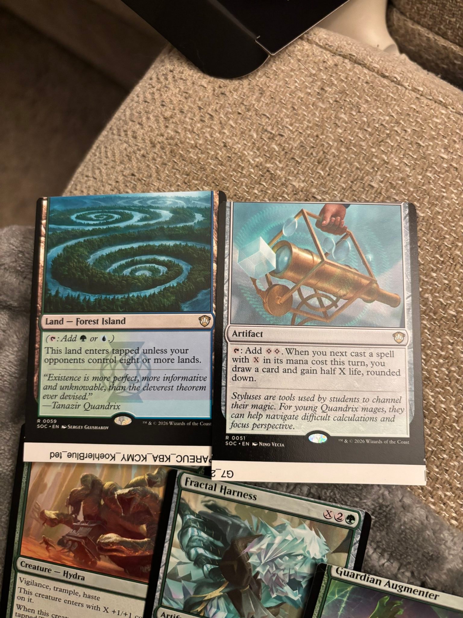 quandrix mtg cards Magic: The Gathering Secrets of Strixhaven Commander Deck exile cards from the top of your library until you exile a nonland card that costs less Major misprint in Quandrix precon