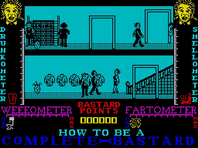 Playing How to be a Complete Bastard on the Sinclair ZX Spectrum