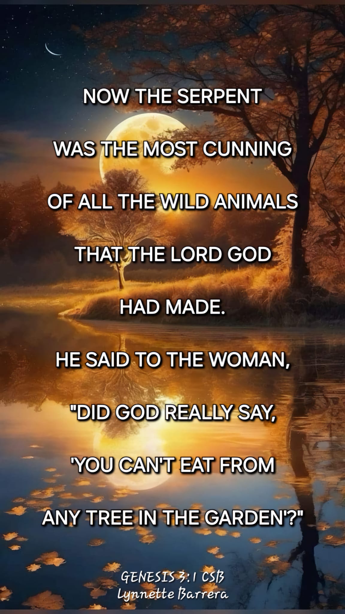 Verse 1 introduces the serpent. Note it... - Lynnette Barrera | Facebook