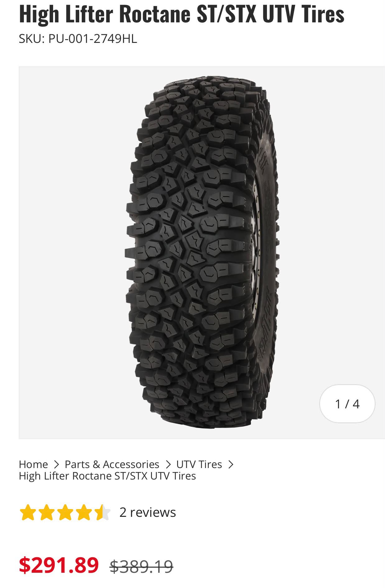 Are 35-inch High Lifter Roctane ST/STX UTV Tires suitable for