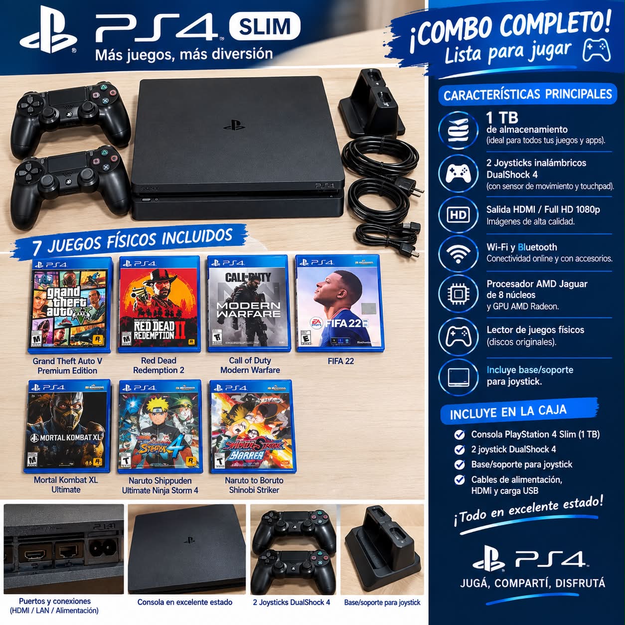 DISPONIBLE AHORA! . PLAYSTATION 4 SLIM MEGA PACK 15 (PS4Slim