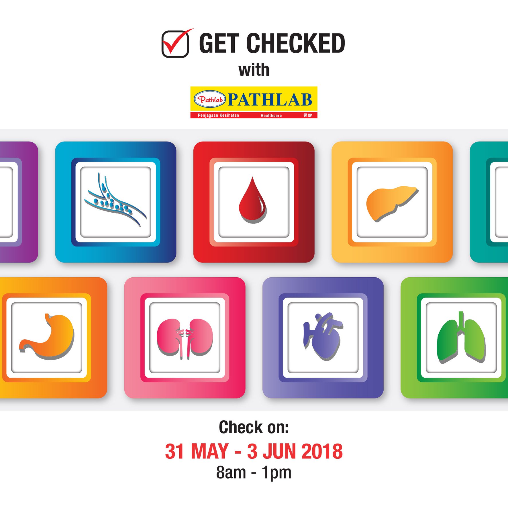 Pathlab - ☑Get Checked with Pathlab on 31 May – 3 June 2018, 8am – 1pm ...