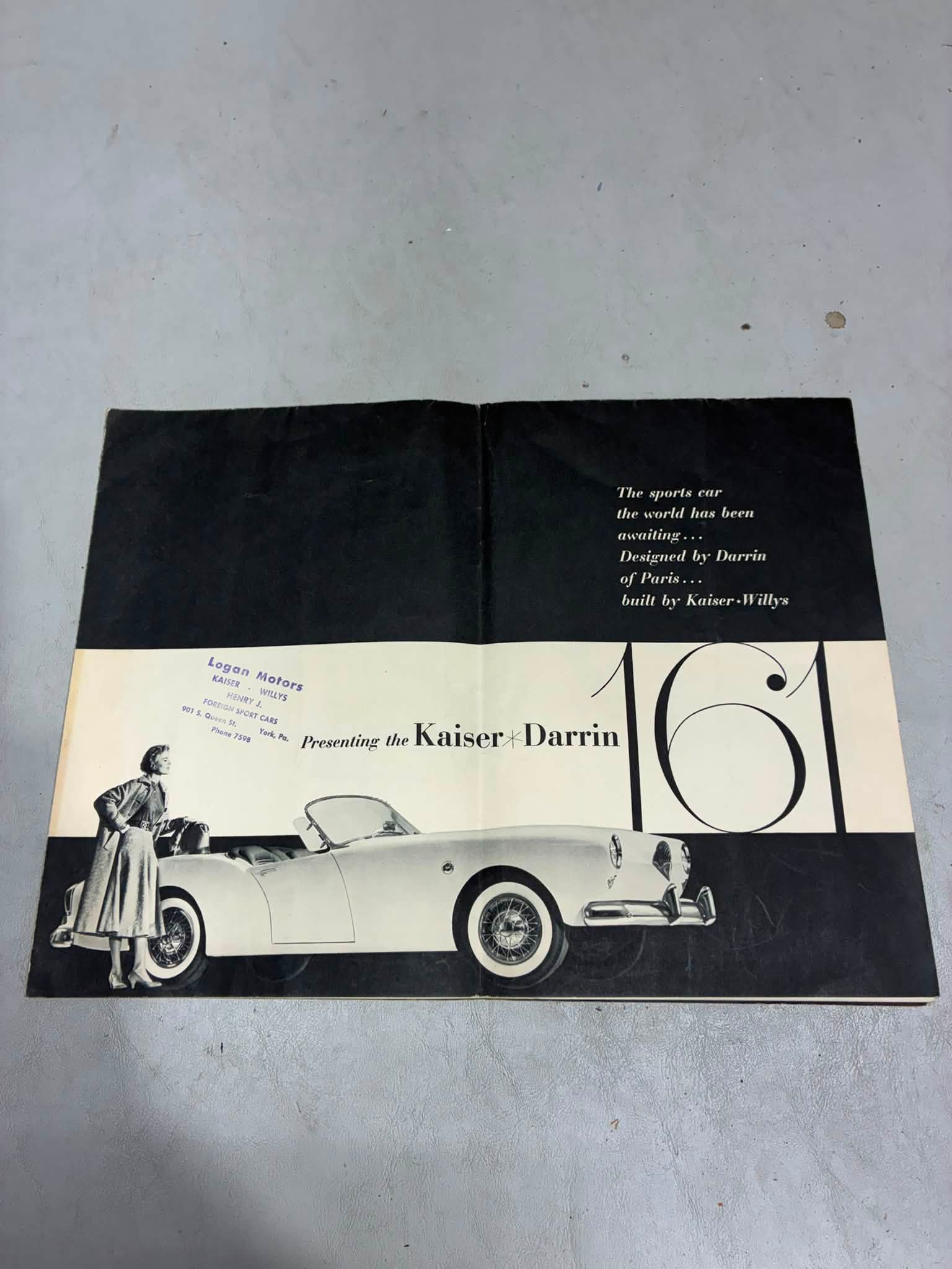1954 Kaiser Darrin brochure from Logan Motors