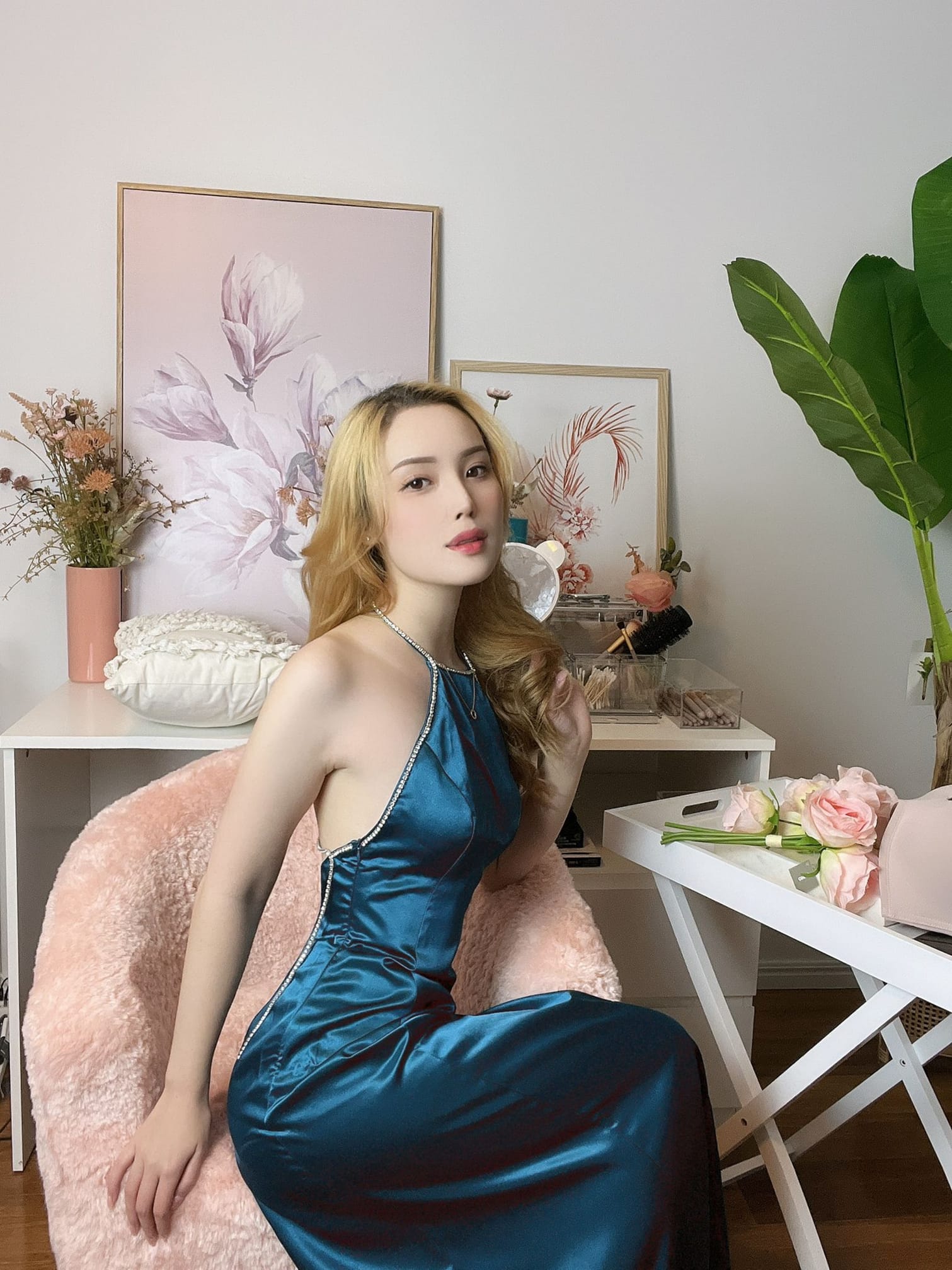 blue diamond silk dress collection coming soon! What do you think of this silk dress on me? Two piece