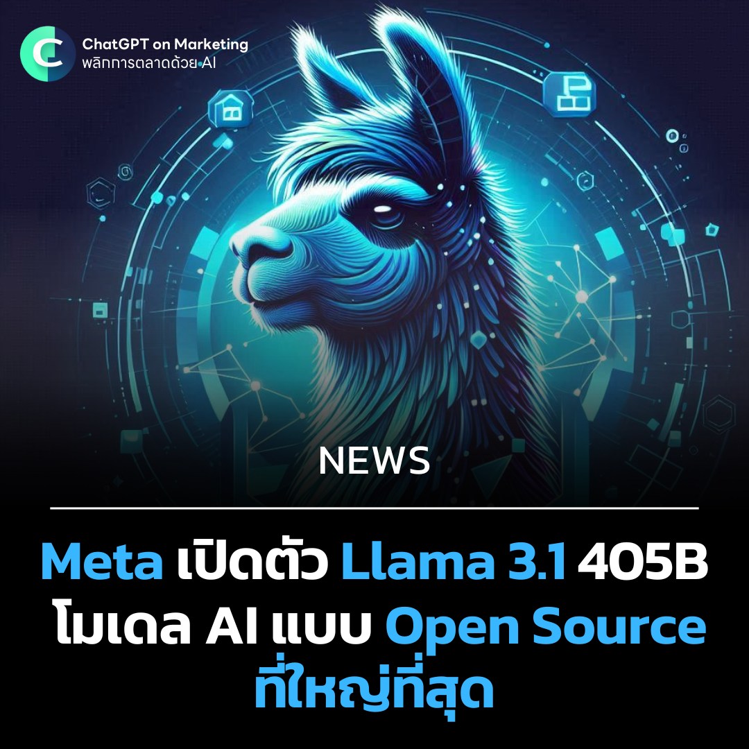 Chatgpt - Meta เปิดตัว Llama 3.1 405B โมเดล AI แบบ Open Source ที่ใหญ่ ...