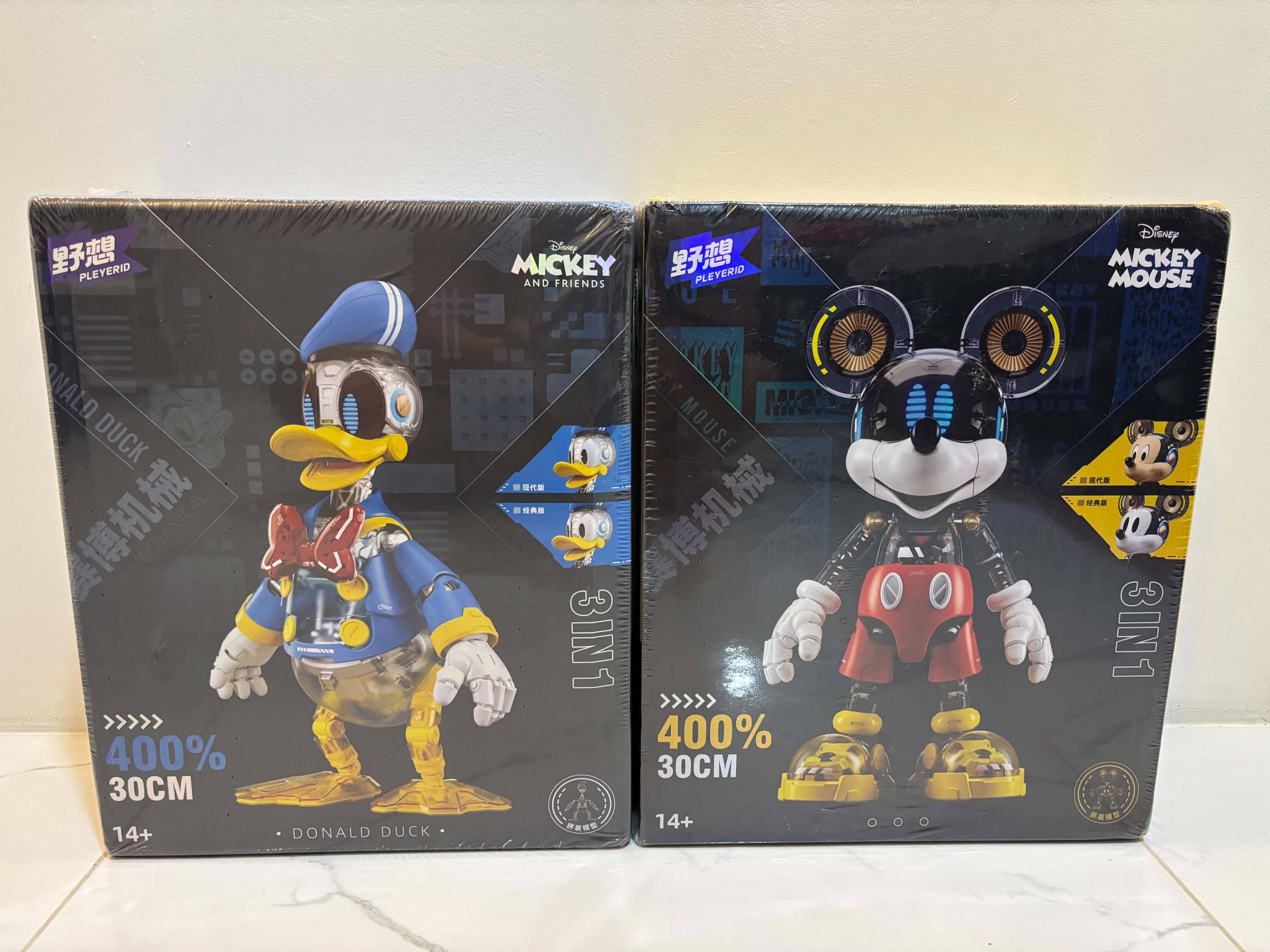 PLEYERID 400% Mickey Mouse & Donald Duck 30CM Cyber Mechanical