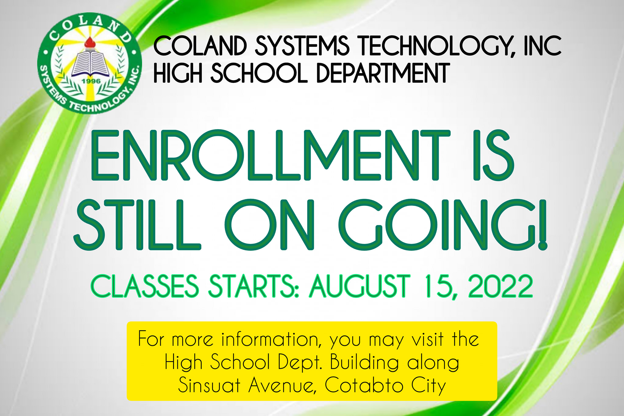 WHAT ARE YOU WAITING FOR? BE PART OF OUR... - Coland Systems Technology ...