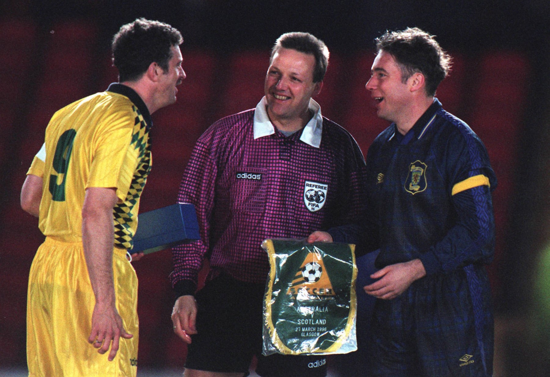 Ally McCoist celebrates his vital winner for Scotland against