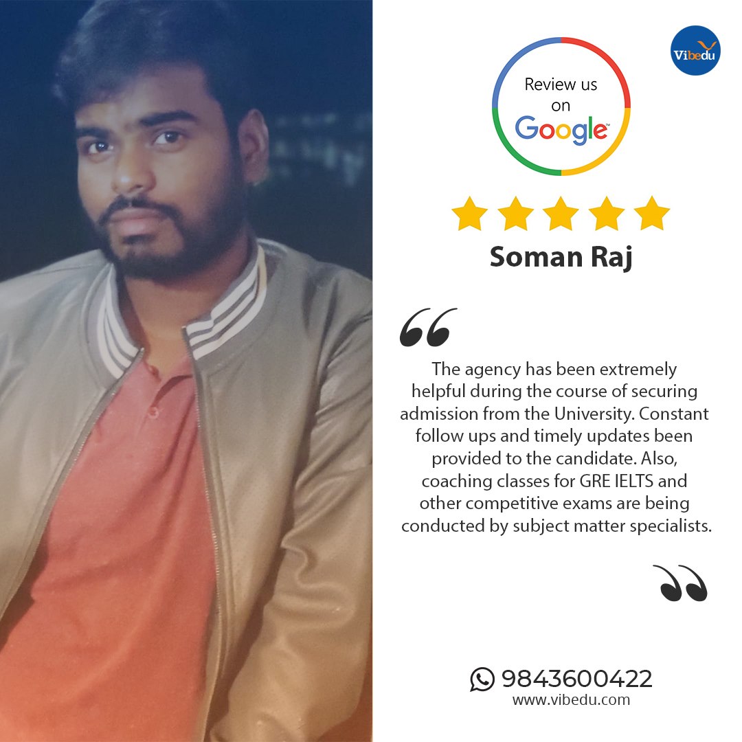 Thank you, Soman Raj for this... - Vibedu Study Abroad | Facebook