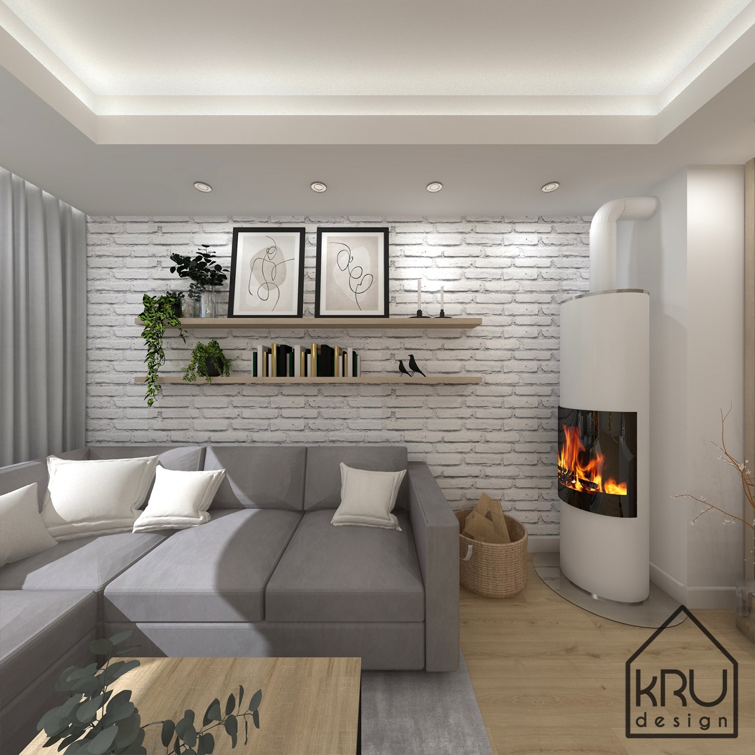 KRU Design - projektowanie wnętrz - #projektłazienki #bialeromby # ...