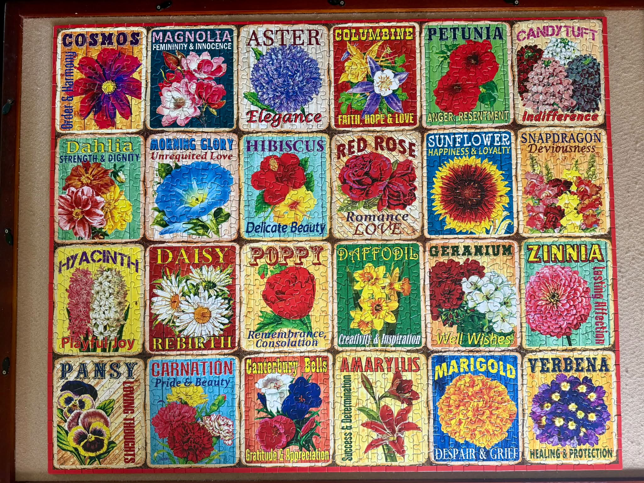 What do you think of this crochet flower collage puzzle?