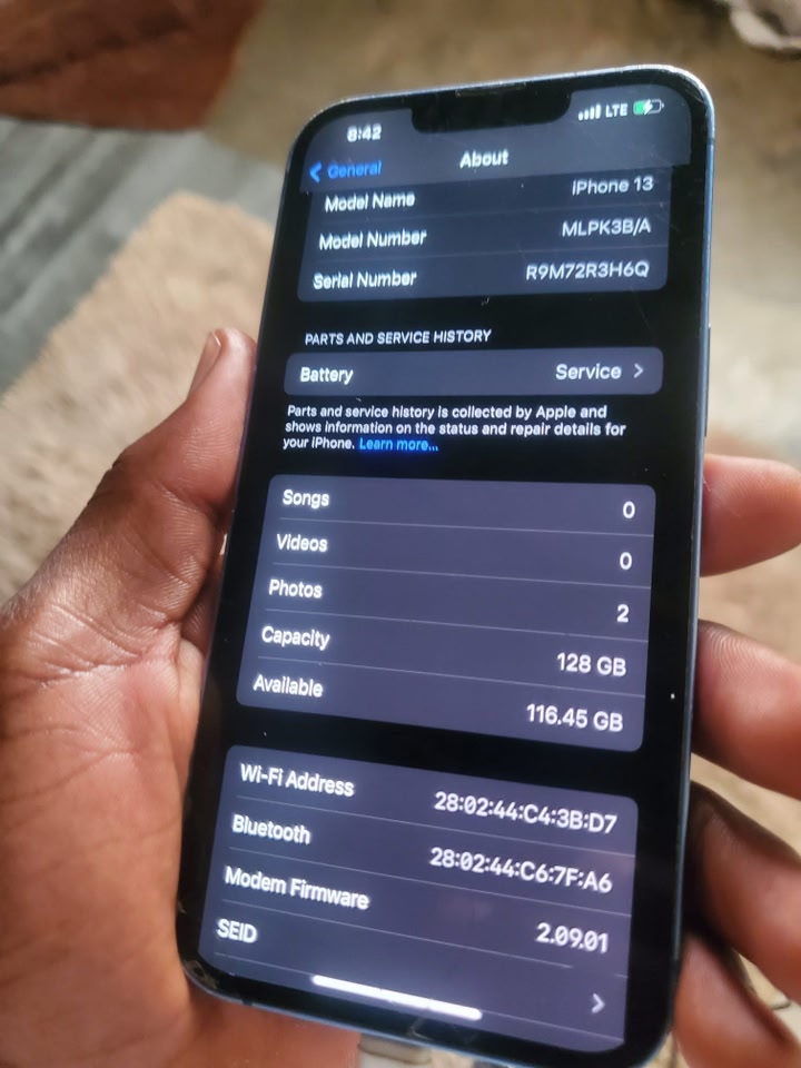 iphone 13 fully functional 128gb no Pressure Face ID is working