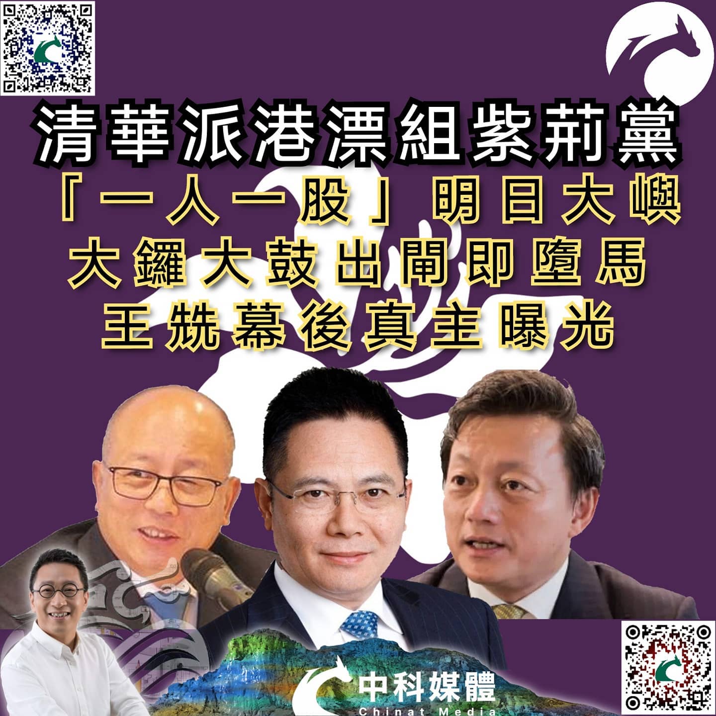 潘焯鴻 Jason Poon - 【中科監察獨家 : 紫荊黨--王兟幕後真主曝光】 提出「明日大嶼」用所謂「一人一股」的王兟﹐大鑼大鼓後突然 ...