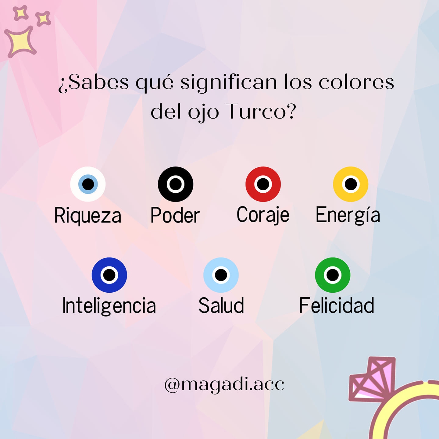 Magadi - ¿Sabías que cada color del ojo turco tiene un...