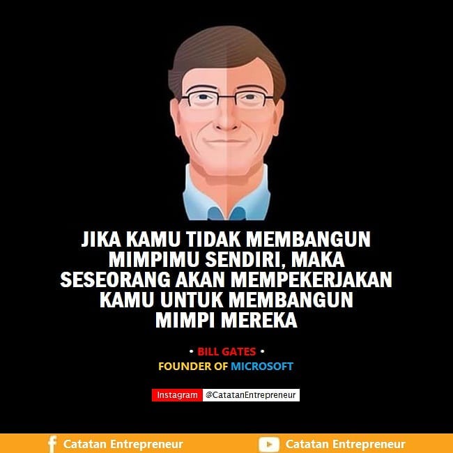 Catatan Entrepreneur Logikanya Jika Mengejar Mimpi Kita Dan Mimpi Orang Lain Sama Sama Bekerja Sama Sama Lelah Lalu Kenapa Tidak Memilih Untuk Membangun Mimpi Kita Sendiri Iya Kan Tetap Semangat Mengejar Mimpimu