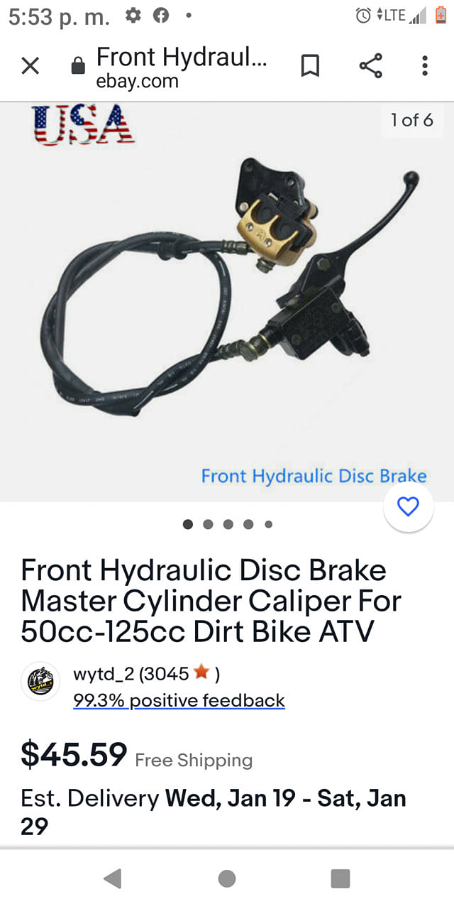 Trkimal Rear Hand Hydraulic Disc Brake Master Ghana